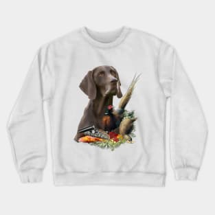 German Shorthaired Pointer with pheasant Crewneck Sweatshirt